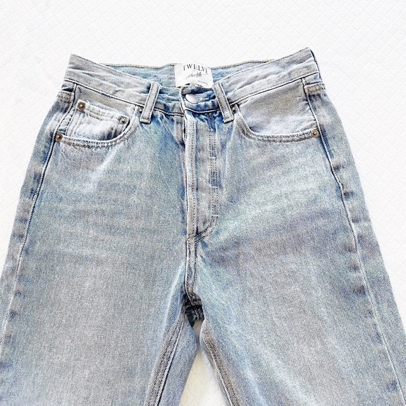 Twelve by Ontwelfth Ripped Denim Jeans Button Fly TW90331-VNLT SZ25 - Picture 7 of 9